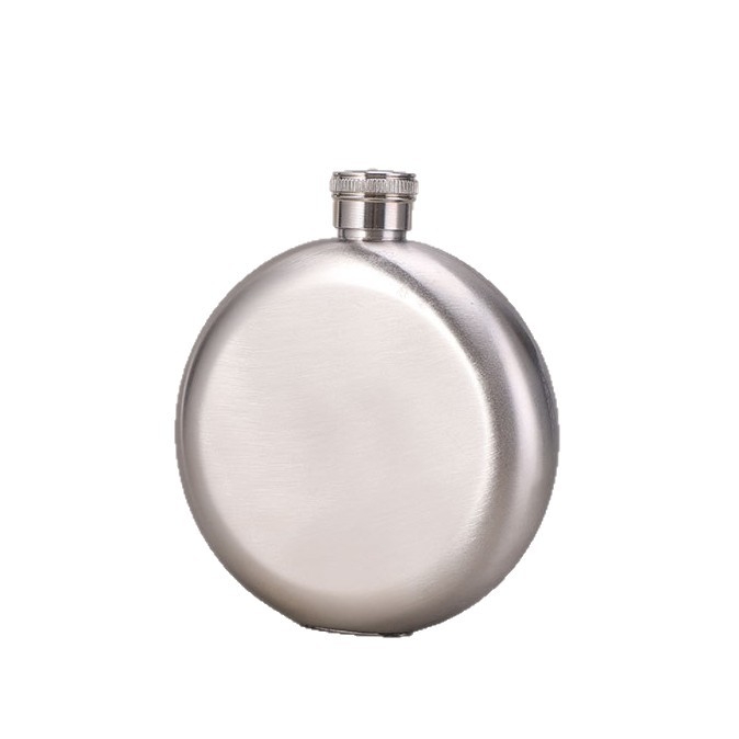 Recipient portabil rotund din oțel inoxidabil pentru vin, design minimalist modern