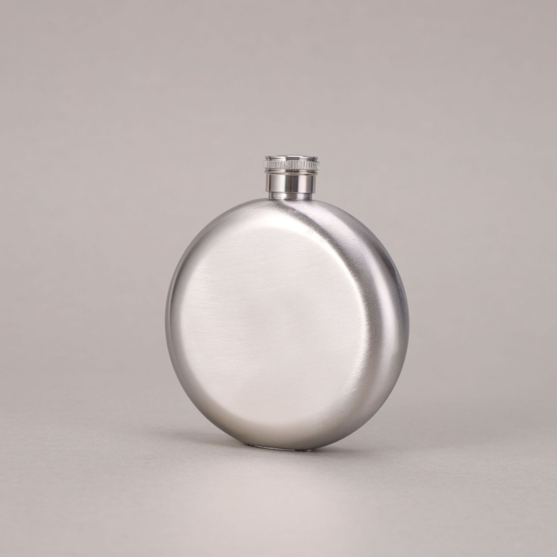 Recipient portabil rotund din oțel inoxidabil pentru vin, design minimalist modern