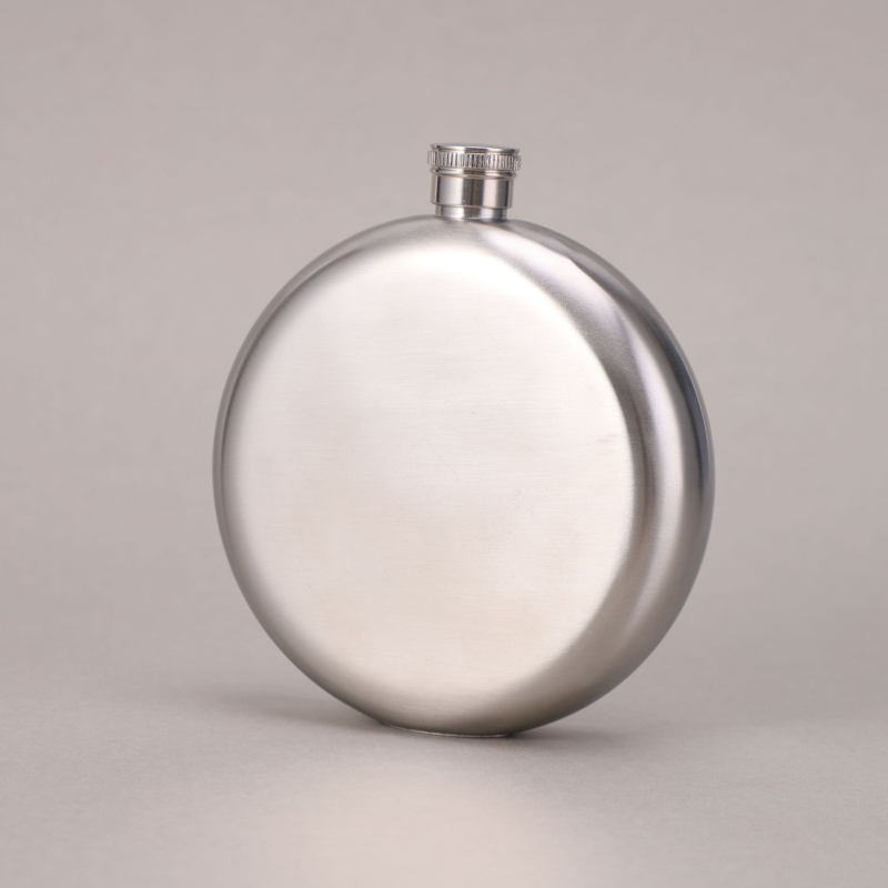 Recipient portabil rotund din oțel inoxidabil pentru vin, design minimalist modern