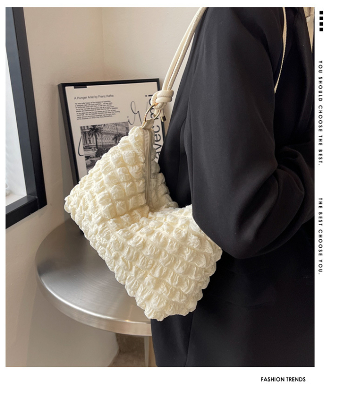 Ženska Dumpling Bag s dizajnom Cloud Bubble, svila tekstura, lagana svakodnevna crossbody torba