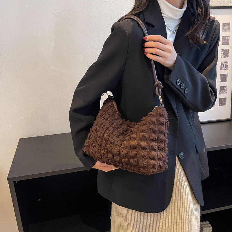 Ženska Dumpling Bag s dizajnom Cloud Bubble, svila tekstura, lagana svakodnevna crossbody torba