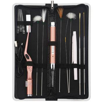 Asahi Glow set lingurițe pentru urechi – luminoase, din oțel inoxidabil, reîncărcabile