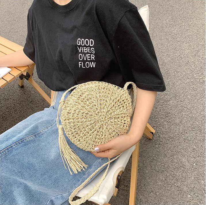 Ručna slamnata torba, crossbody torba za plažu, etnički stil