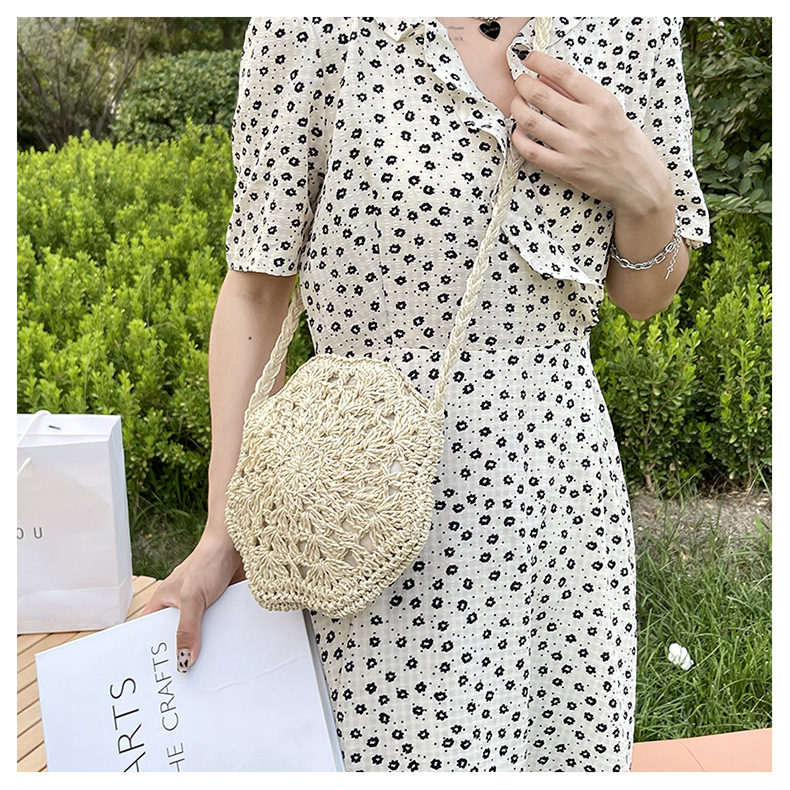 Ručna slamnata torba, crossbody torba za plažu, etnički stil