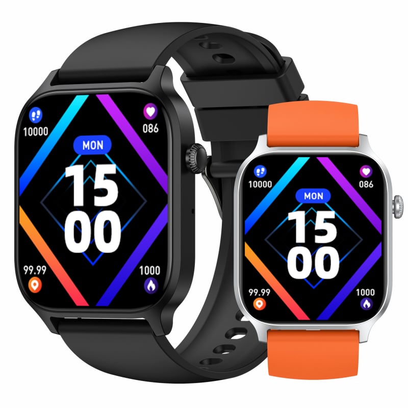 Y7 смарт часовник с 1.85-инчов AMOLED дисплей, Bluetooth разговори, мултиспорт режим, измерване на сърдечен ритъм, крачкомер, IP68 водоустойчив