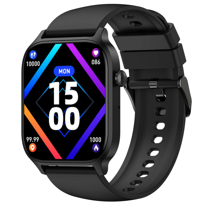 Y7 смарт часовник с 1.85-инчов AMOLED дисплей, Bluetooth разговори, мултиспорт режим, измерване на сърдечен ритъм, крачкомер, IP68 водоустойчив