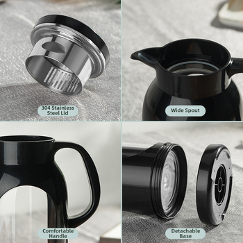 Mingxia sticlă din borosilicat pentru apă rece, design modern minimalist, capacitate mare, ceainic