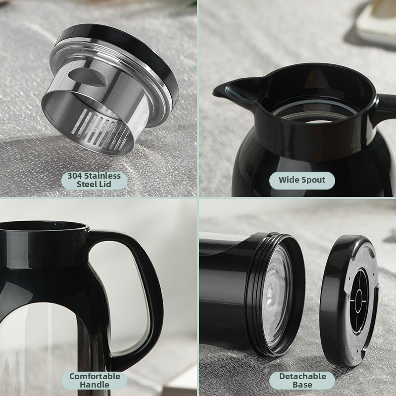 Mingxia sticlă din borosilicat pentru apă rece, design modern minimalist, capacitate mare, ceainic