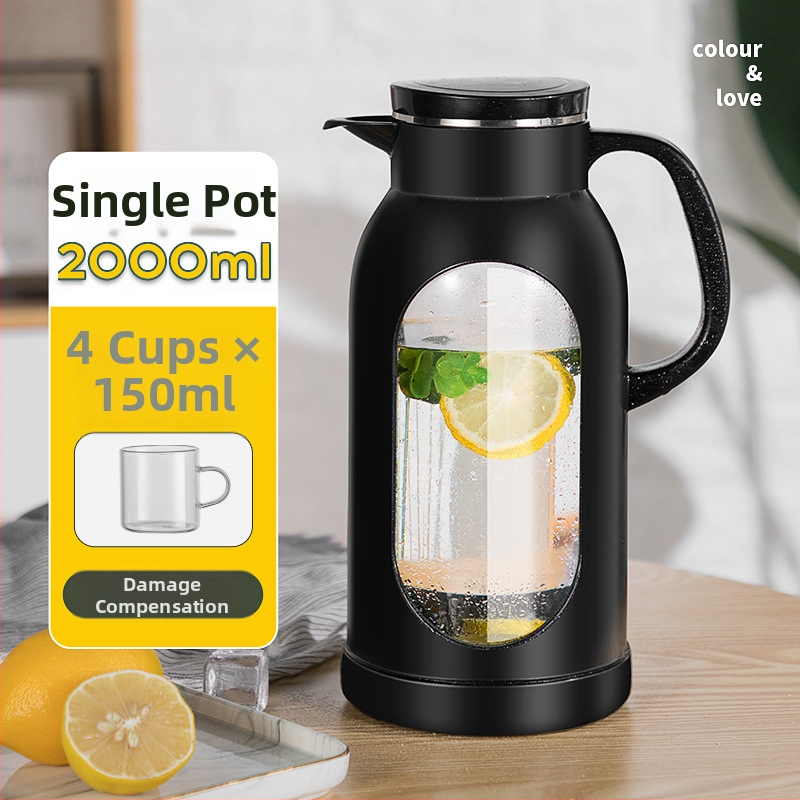 Mingxia sticlă din borosilicat pentru apă rece, design modern minimalist, capacitate mare, ceainic