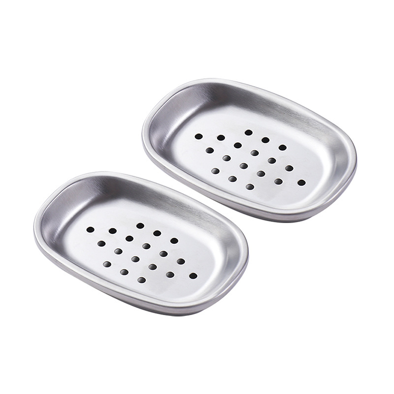 Suport de săpun din oțel inoxidabil, cu două niveluri, pentru baie, cu drenaj