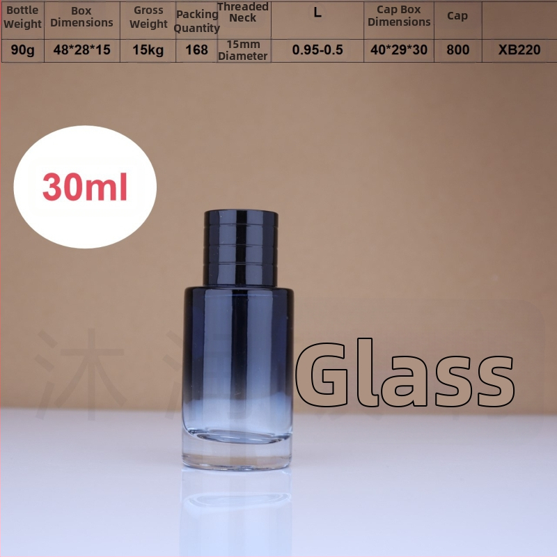 Farebné sklenené fľaštičky na parfum so rozprašovacím uzáverom, zvislé pruhy, 30 ml / 50 ml