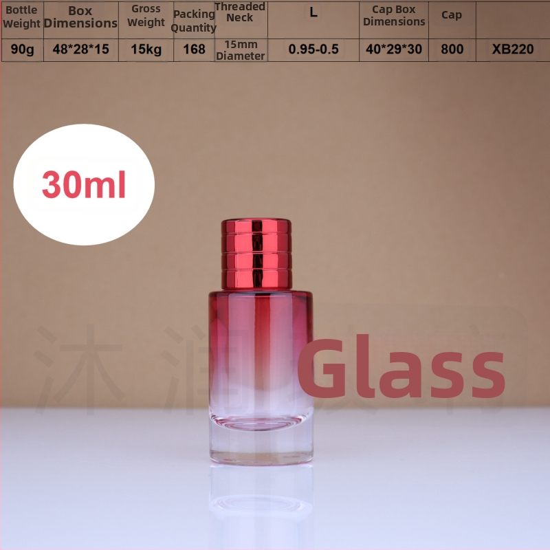 Farebné sklenené fľaštičky na parfum so rozprašovacím uzáverom, zvislé pruhy, 30 ml / 50 ml