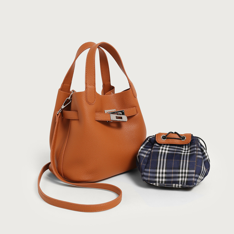 Torba u obliku košare s uzorkom lychee, nova 2025, za žene, mekana koža, torba preko ramena crossbody, bucket stil
