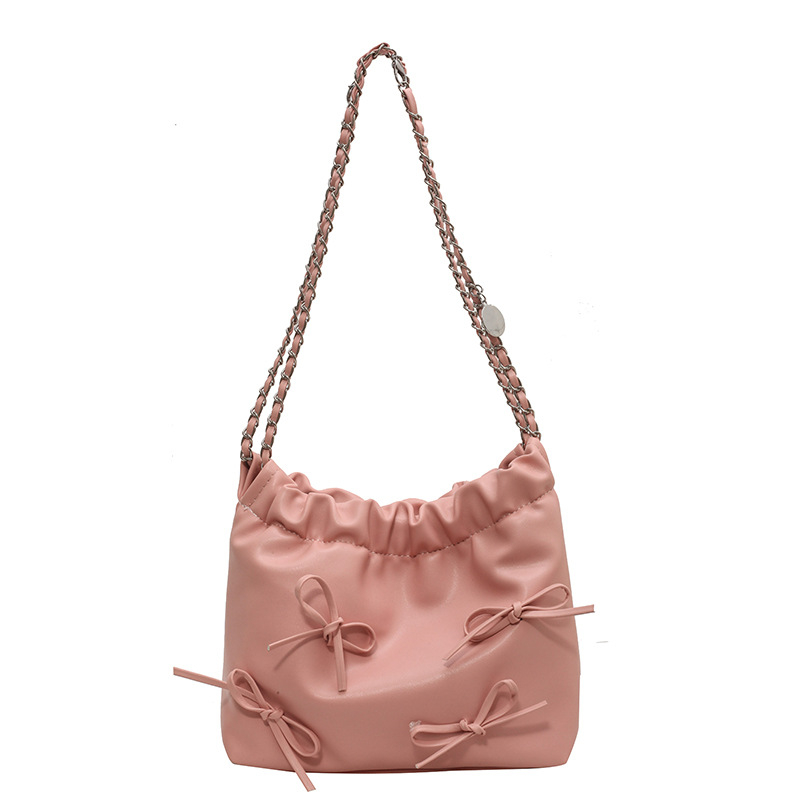 PU bucket torba s mašnicom, kompaktna torba za rame i crossbody