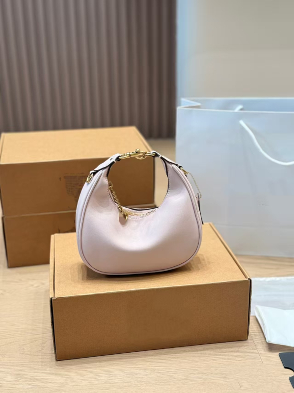 Mini torbica od prave kože u obliku polumjeseca, vintage stil, za rameni ili crossbody nošenje, svakodnevna elegancija
