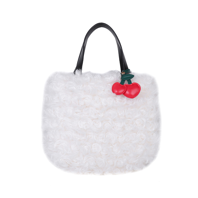 Ženska putna torba od mekanog ovčjeg pliša, minimalistički dizajn, svestrana tote torba uz mogućnost crossbody