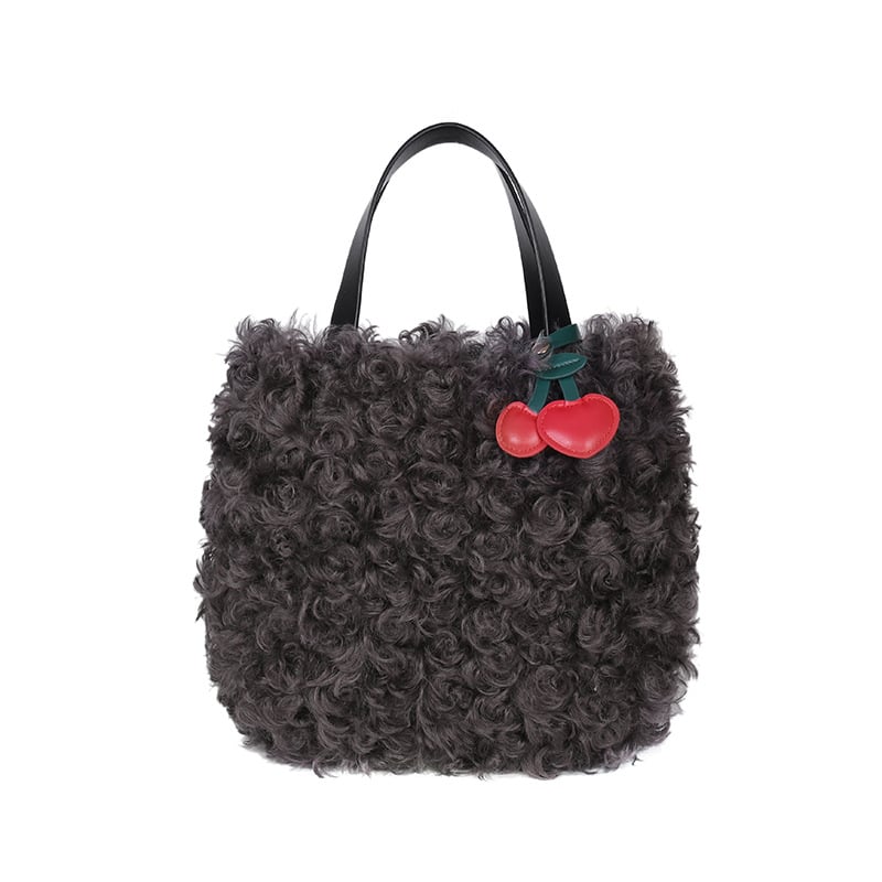 Ženska putna torba od mekanog ovčjeg pliša, minimalistički dizajn, svestrana tote torba uz mogućnost crossbody