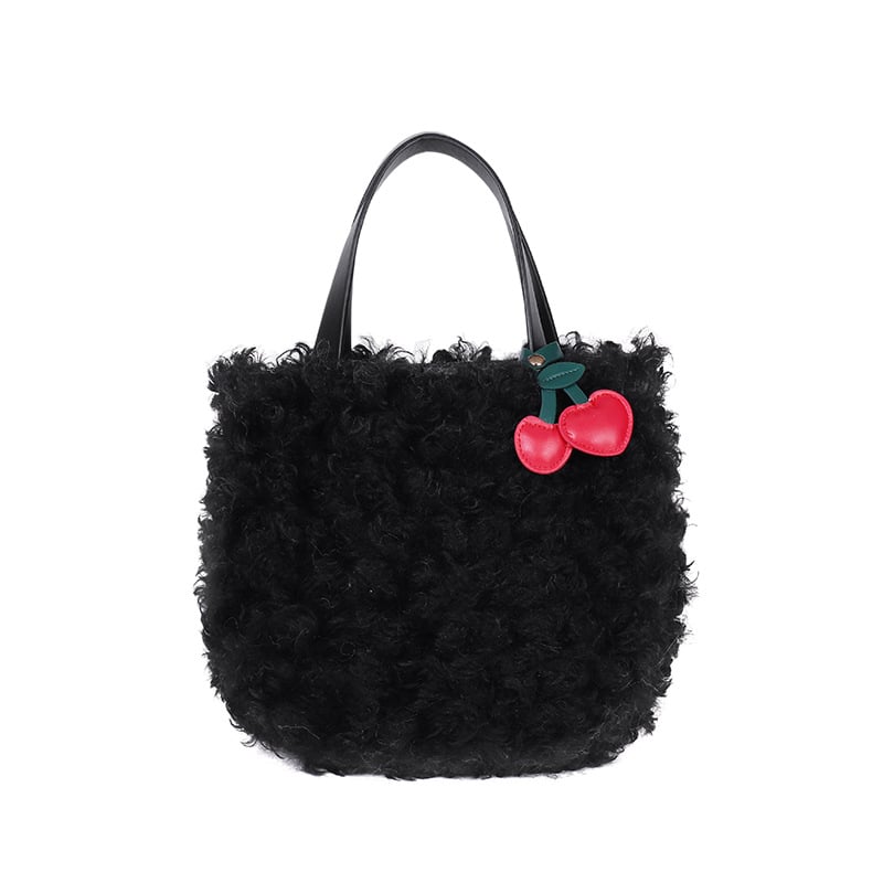 Ženska putna torba od mekanog ovčjeg pliša, minimalistički dizajn, svestrana tote torba uz mogućnost crossbody