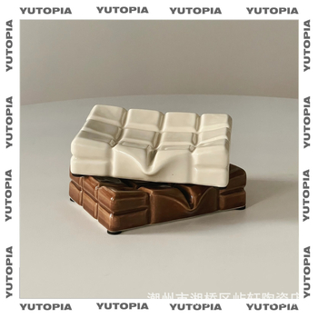 Suport de săpun ceramic creativ pentru baie, aspect drăguț, drenaj pe blat, fără găuri