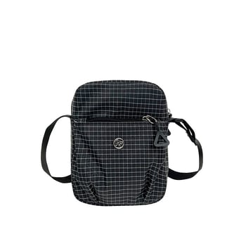 Ženska torbica od najlona s kariranim uzorkom, lagana, svestrana, mala crossbody torbica za rame