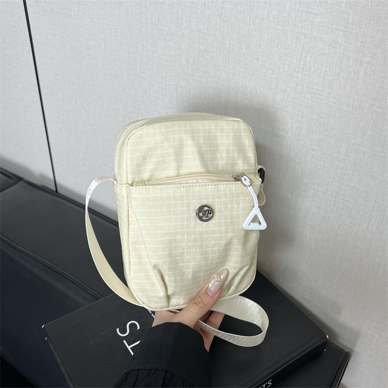 Ženska torbica od najlona s kariranim uzorkom, lagana, svestrana, mala crossbody torbica za rame
