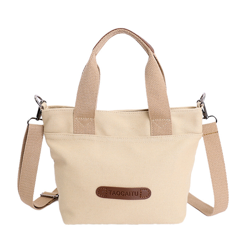Platnena torba u korejskom stilu za žene, minimalistička jednobojna, svestrana za ramenu i crossbody