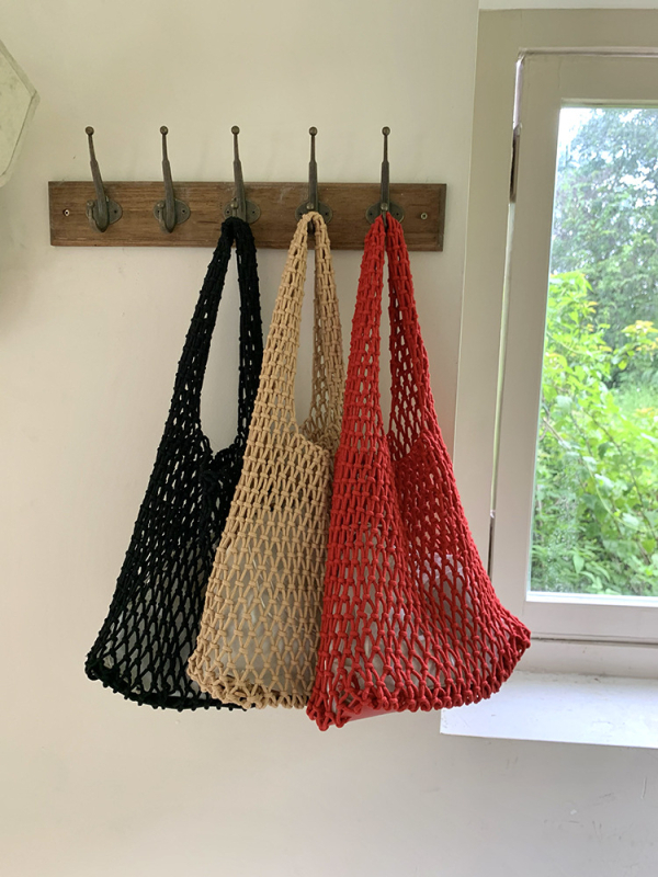 Ženska ručno pletena tote torba, novi lazy-chic stil, velika zapremina, torba preko ramena za svakodnevna putovanja
