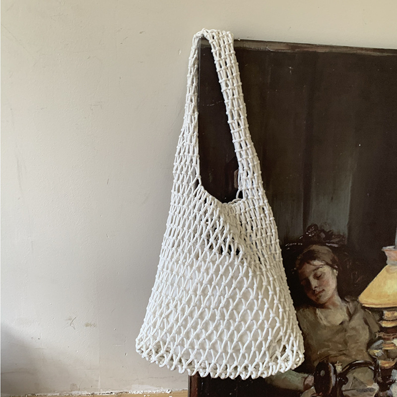 Ženska ručno pletena tote torba, novi lazy-chic stil, velika zapremina, torba preko ramena za svakodnevna putovanja