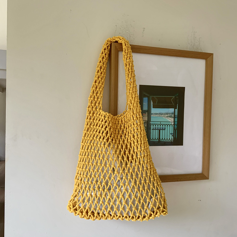 Ženska ručno pletena tote torba, novi lazy-chic stil, velika zapremina, torba preko ramena za svakodnevna putovanja