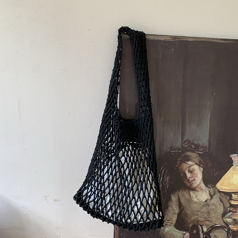 Ženska ručno pletena tote torba, novi lazy-chic stil, velika zapremina, torba preko ramena za svakodnevna putovanja