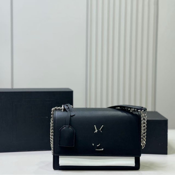 Ženska torbica od kože goveda, francuskog stila s lančanim remenom preko ramena, mala kvadratna crossbody torba