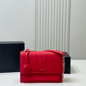 Ženska torbica od kože goveda, francuskog stila s lančanim remenom preko ramena, mala kvadratna crossbody torba
