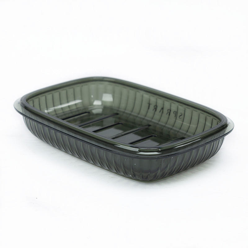 Cutie de săpun din plastic cu două straturi, pentru baie, cu drenaj, portabil