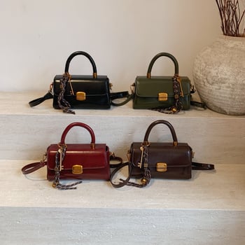 Ženska torba u korejskom stilu, visoke kvalitete retro dizajn, proljeće 2026 izdanje, torba preko ramena i crossbody, mala kvadratna PU kožna torba