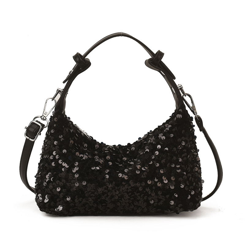 Korejskog stila ženska mala kvadratna crossbody torba sa šljokicama u kontrastnim bojama