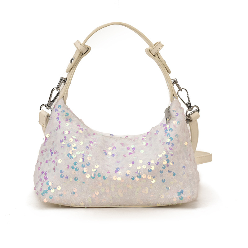 Korejskog stila ženska mala kvadratna crossbody torba sa šljokicama u kontrastnim bojama