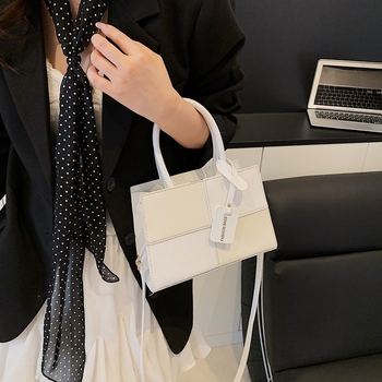 Ženska torbica s patchwork teksturom - proljeće 2025, retro svakodnevna mala kvadratna crossbody torbica