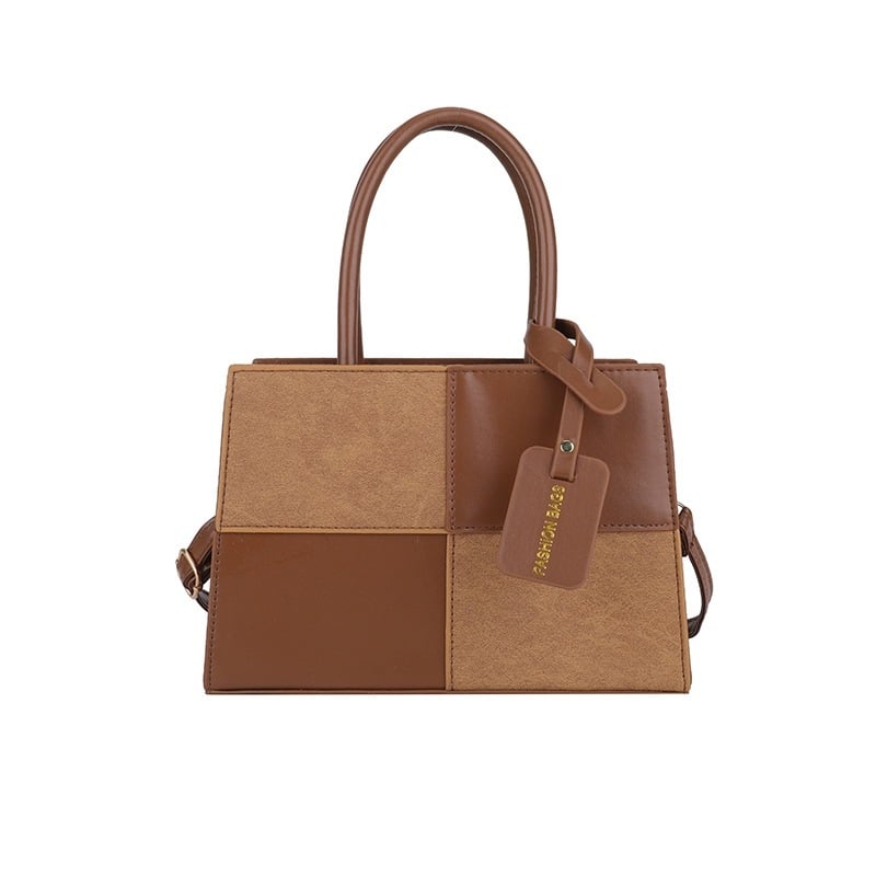 Ženska torbica s patchwork teksturom - proljeće 2025, retro svakodnevna mala kvadratna crossbody torbica
