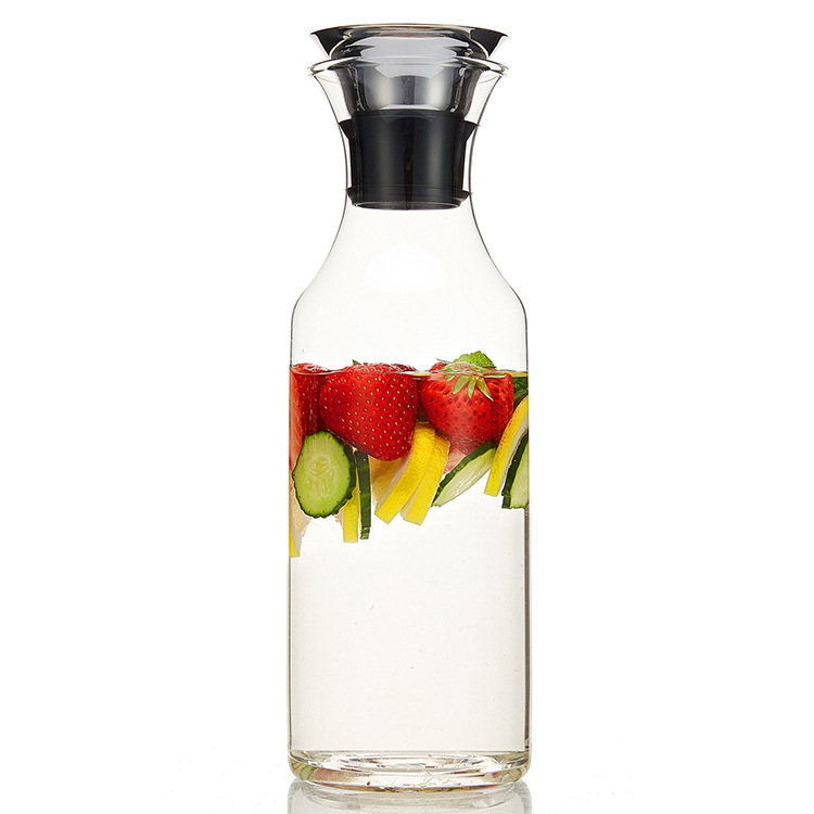 Ceainic din sticlă borosilicat rezistent la temperaturi înalte, cu o capacitate mare, pentru apă rece și ceai.
