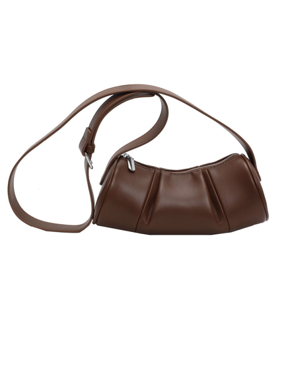 Retro smeđa mini torbica za žene, crossbody baguette torba, urbani stil