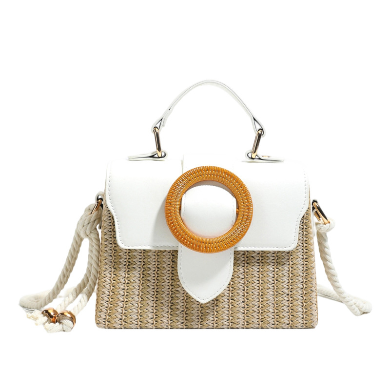 Ženska torba od slame kvadratnog oblika, svježi korejski stil, svakodnevna crossbody torba