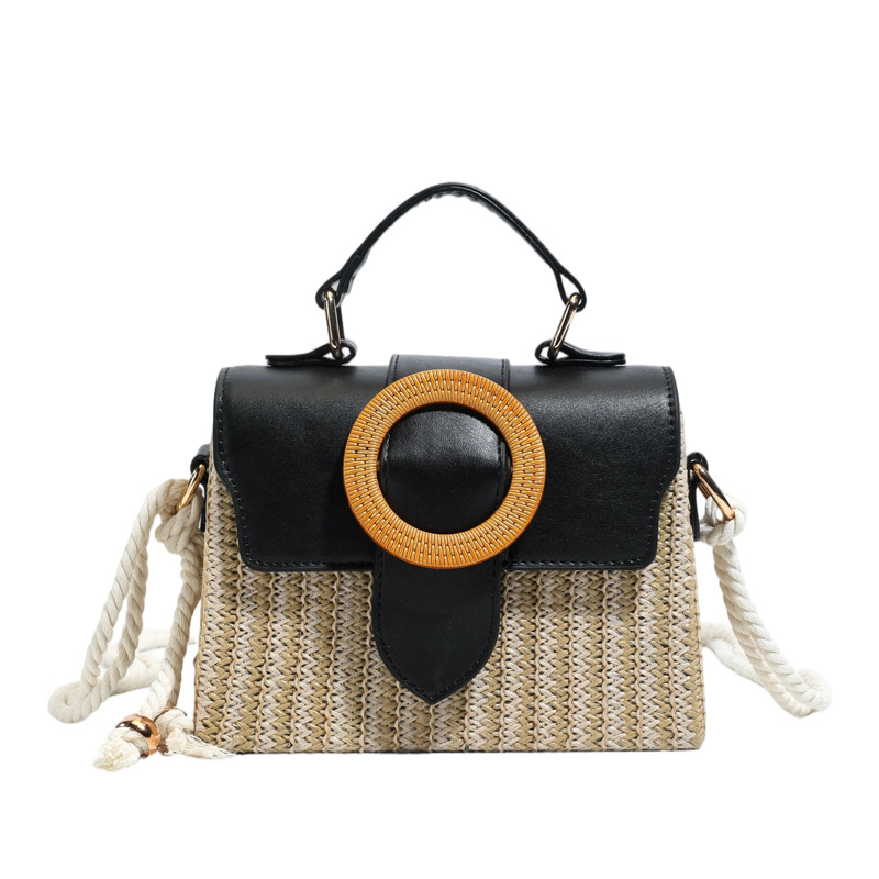 Ženska torba od slame kvadratnog oblika, svježi korejski stil, svakodnevna crossbody torba