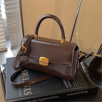 Ženska torbica od kože s uljem voska, premium retro stil, jesen-zima 2024, svestrana crossbody i kompaktna kvadratna torbica