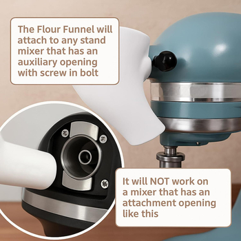 Pâlnie de făină din plastic pentru mixer KitchenAid KSM150 5Qt