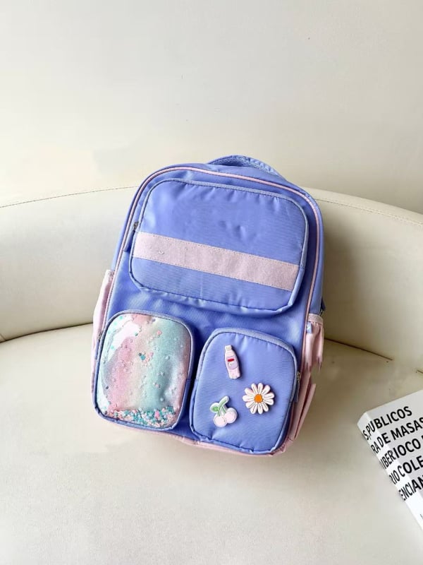 Unisex ruksak za učenike osnovne škole s zaštitom kralježnice; za djecu od 1. do 6. razreda; vodootporan najlon, izdržljiv, ergonomski leđni panel.
