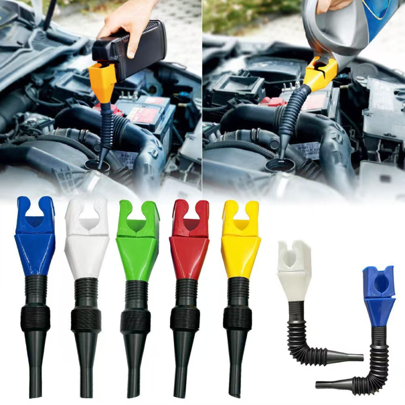 Funnel de alimentare portabil cu furtun telescopic pliant pentru motocicletă, utilizare de urgență