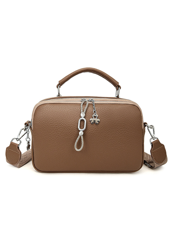 Ženska PU torbica za rame, mala veličina, liči tekstura, gradski stil, crossbody