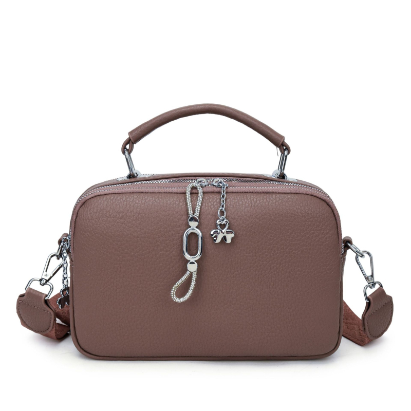 Ženska PU torbica za rame, mala veličina, liči tekstura, gradski stil, crossbody