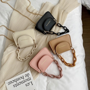Mala torbica jelly s akrilnim lancem, crossbody, za svakodnevnu upotrebu