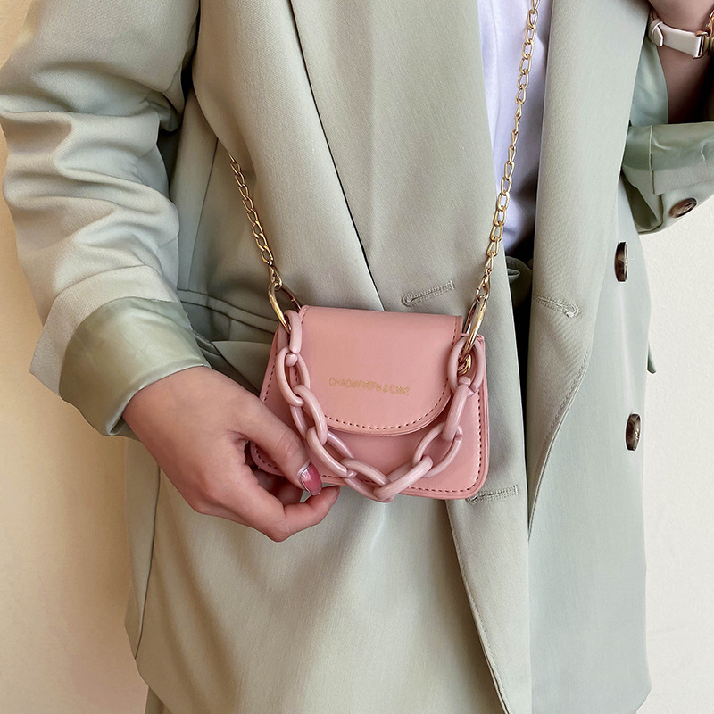 Mala torbica jelly s akrilnim lancem, crossbody, za svakodnevnu upotrebu